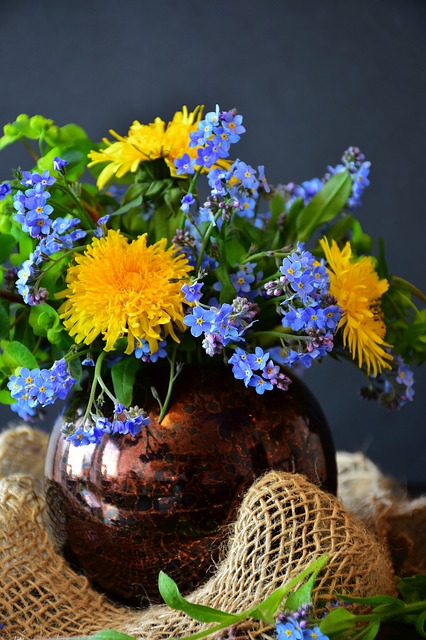 arrangement floral de courbe de Hogarth